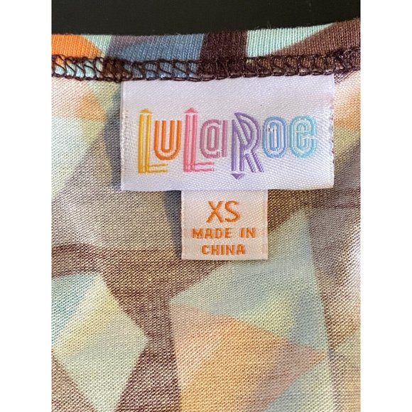 LuLaRoe Irma Simply Comfortable T Shirt Womens Sz XS Geometric Multi Color NWT - Picture 8 of 10